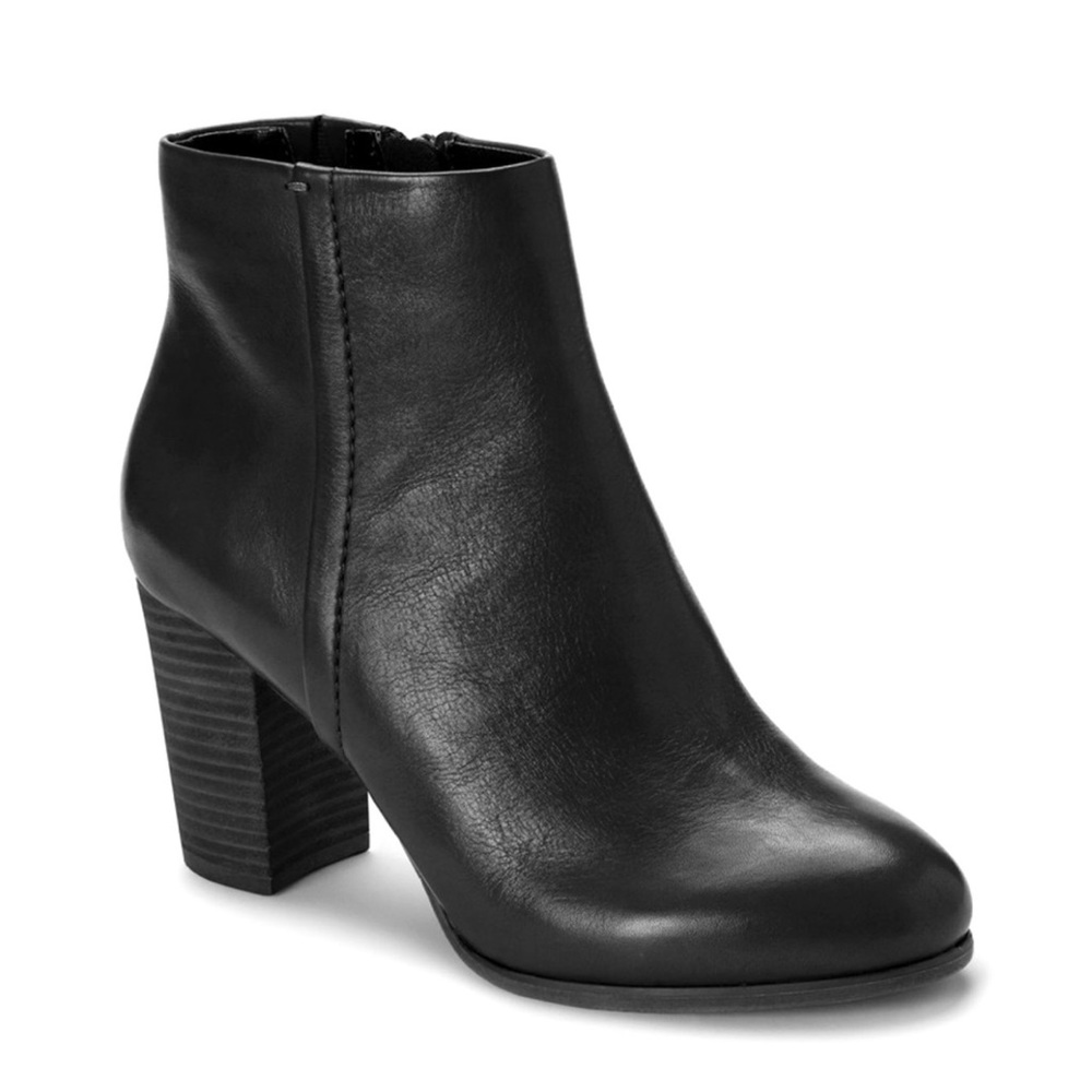 Vionic Women's Perk Kennedy Ankle Boot Black Leather Size 10